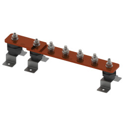 Szyna odgromowa Elektryczny pręt uziemienia Electrical Earth Bar nVent ERICO Montaż na uchwycie