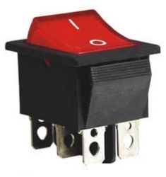 PRZEŁĄCZNIK KLAWISZOWY RS202-6C3R 15A/250V PODWÓJNY ON-ON PRZEL026