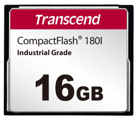 Karta pamięci flash CompactFlash, 16 GB, Transcend Tak CF180I MLC, SLC -25 → +85 (Extended Temp) °C, -40
