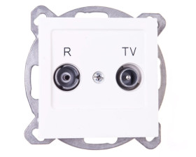 AS Gniazdo antenowe RTV zakończeniowe 10dB ecru GPA-10GPZ/m/27