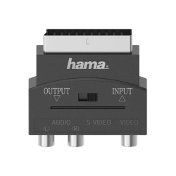 Hama 00205268 S-Video to 3x RCA Adapter Black AV Cable for Audio Visual Devices