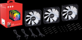 75261486 XPG VENTO R 120, 120 mm, ARGB, PWM, black, pack of 3