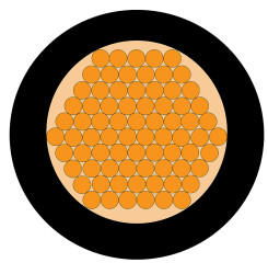 Przewód montażowy 4mm² Czarny RS PRO PVC 12 AWG 750 V dł. 100m 50/0,3 mm +70°C IEC 60332-1