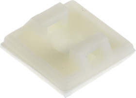 Uchwyt opaski kablowej do opasek 4.1mm długość 19mm szerokość 19 mm średnica otworu 4.4mm RS PRO Naturalny