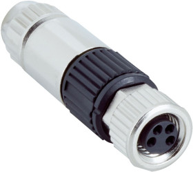Złącze wielostykowe przemysłowe 4-pinowe M8 Montaż na kablu Wtyczka SICK