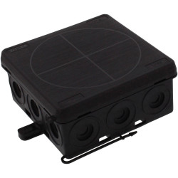 Wiska 10109588 Junction box (L x W x H) 86 x 86 x 41 mm Black IP55