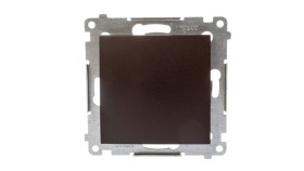 Simon 54 Przycisk Pojedynczy Rozwierny, Szybkozłącza, Brąz Mat Dpr1.01/46