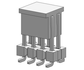 Złącze szpilkowe 8-pinowe raster: 2.54mm 2-rzędowe Molex Montaż powierzchniowy