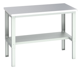 Stół warsztatowy szer. 900mm maks. obciążenie: 450kg Podstawowy stoł Blacha stalowa dł. 1500mm wys. 740 → 1140mm