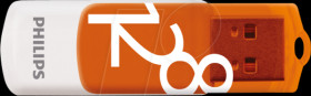 FM12FD05B/00 USB Flash Drive, USB 2.0, 128 GB, Vivid Edition Sunrise Orange
