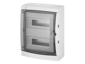 Rozdzielnica hermetyczna natynkowa 24 modułowa 2x12M drzwi transparentne IP65 GALANT PLUS RN N+PE 1605-01 ELEKTRO-PLAST NASIELSK