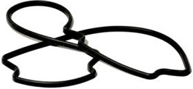 Seal, silicone, (L) 220 mm, black, for series 1590Z 150, 1590Z150G