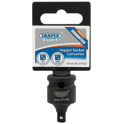 Draper Expert 07022 Expert 3/8"(F) x 1/4"(M) Impact Socket Converter