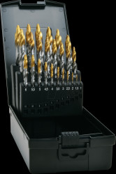 74562 Twist drill set, step technology, 25 piece