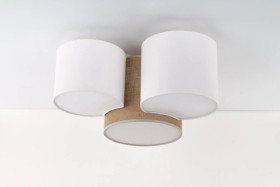 Lampa sufitowa boho z trzema kloszami MONA JUTA na E27 5907 TK Lighting