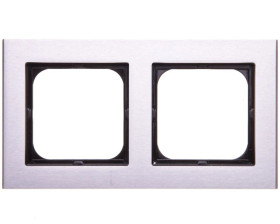 SONATA Ramka podwójna aluminium matal R-2RA/35