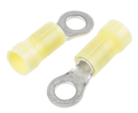 Zacisk oczkowy rozmiar przewodu 6.6mm² Ø , M5 izolowany średnica wew 5mm Żółty TE Connectivity