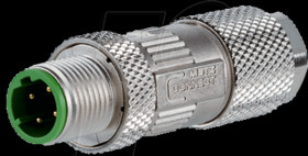 MNF881A115 M12 plug, 4-pin, for field assembly