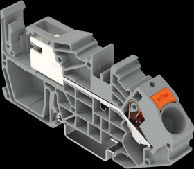 2216-7711 1-wire equipotential bonding terminal, with pusher, 16 mm², grey