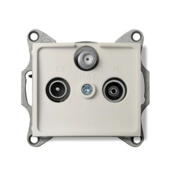 DOMO Gniazdo RTV/SAT przelotowe kremowe 011340003 24806