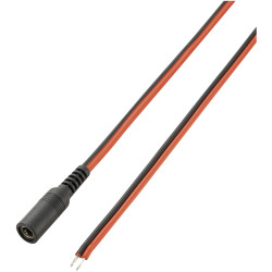 VOLTCRAFT 93025c181 Low power cable and socket open 5.5mm 2.5mm 2.00m