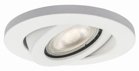 Oczko podtynkowe LAGOS białe z punktowym ruchomym oczkiem LP-440/1RS WH movable Light Prestige