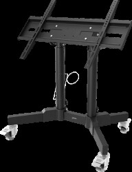 462679 TV stand with castors, 23" to 70", height-adjustable, black