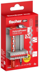 Kołki rozporowe uniwersalne HybridPower 10x90mm 2-składnikowe z łbem sześciokątnym TX40 / SW 13 7,0x89mm FISCHER 4szt