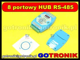 YN-1208 izolowany 8 portowy hub RS485