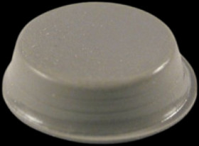 Enclosure feet, round, rubber, (H x Ø) 4 mm x 13 mm, black, for enclosure, 1421T2GY