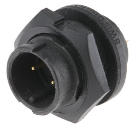 Złącze okrągłe 2-pinowe Standard Panel Wtyk Switchcraft Męski IP68, IP69K EN3