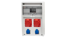 Rozdzielnica Ulisse 12M - Gniazda 2X32a 5P, 2X230v /12 Modułów/