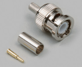 BNC plug 50 Ω, Belden H155, crimp connection, straight, 0401250