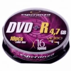 płyta DVD+R ESPERANZA 4.7GB 16x Cake 10szt.
