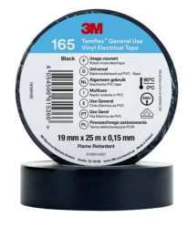 Taśma izolacyjna 19mm x 25m PVC Temflex 165 czarna 7100184810