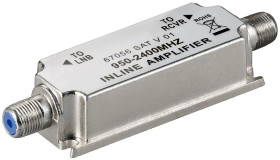 Wzmacniacz sygnału SAT 20dB /na kabel koncentryczny/ F - F 67056