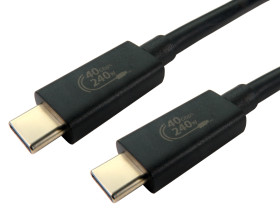 Kabel USB Złącze A USB Złącze B USB dł. 1m Przewód USB USB 4.0 kolor: Czarny