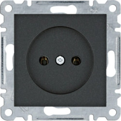 Lumina Gniazdo zasilające bez uziemienia 16A/250VAC czarne WL1013