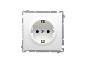 SIMON BASIC Gniazdo pojedyncze z uziemieniem schuko (moduł) białe BMGSz101/11 KONTAKT SIMON