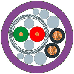 Wieloparowy przewód do transmisji danych 4 -rdzeniowy Ekranowany