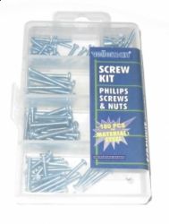 Zestaw śrubki, nakrętki - 180 szt.