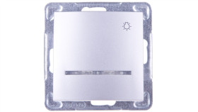 Impresja Przycisk /Światło/ Z Podświetleniem Srebrny Łp-5Ys/M/18