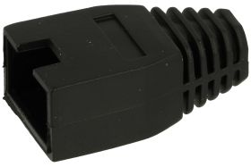 Osłona wtyku; RJ45 8p8c; OBRJ45.1; na przewód; proste; czarny