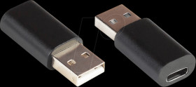 USB-AD200 USB 2.0 Adapter, A-plug > C-socket, black
