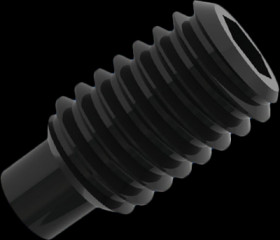 Threaded pin, internal hexagon, M5, 8 mm, steel, galvanized, DIN 915/ISO 4028, 001.10.530
