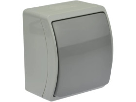 Łącznik pojedynczy uniwersalny natynkowy IP44 szary Koala 157-08 61.365