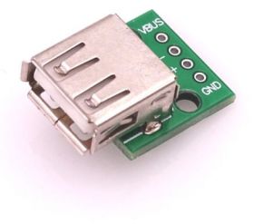 Aapter Gniazdo USB typ A żeński na złącze DIP