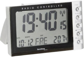 Budzik Techno Line Wecker WT 188, srebrny, czarny