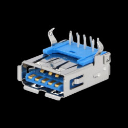 Gniazdo USB A 3.0 kątowe do druku złocone / DS1095-05-LNR0