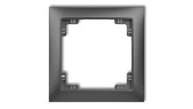 Deco Ramka Uniwersalna Pojedyncza Z Tworzywa Deco Soft Grafitowy 11Drso-1